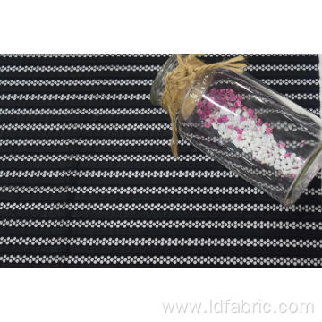 Polyester Black Stripe Mesh Fabric